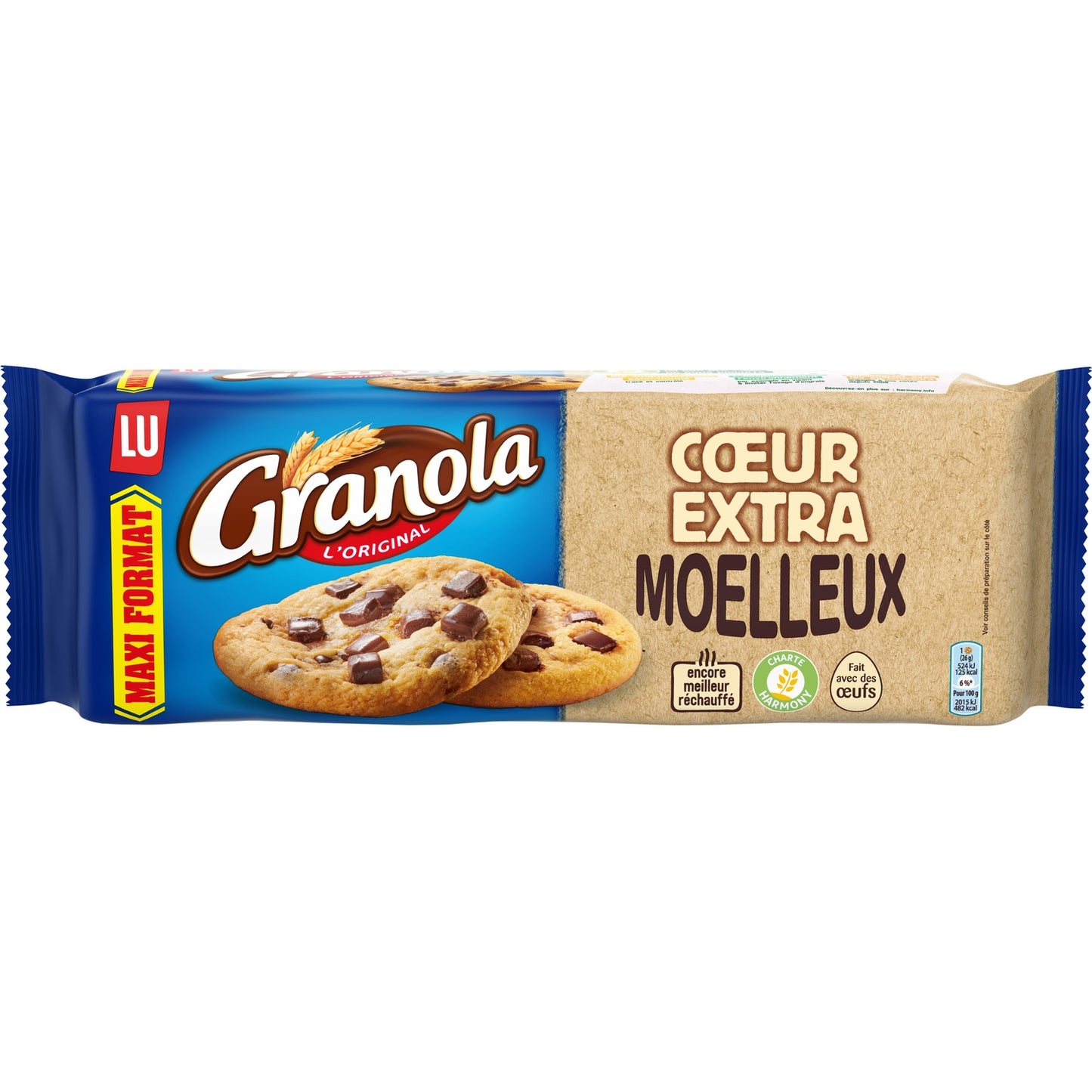 Cookies Cœur Extra Moelleux aux Pépites de Chocolat Granola LU