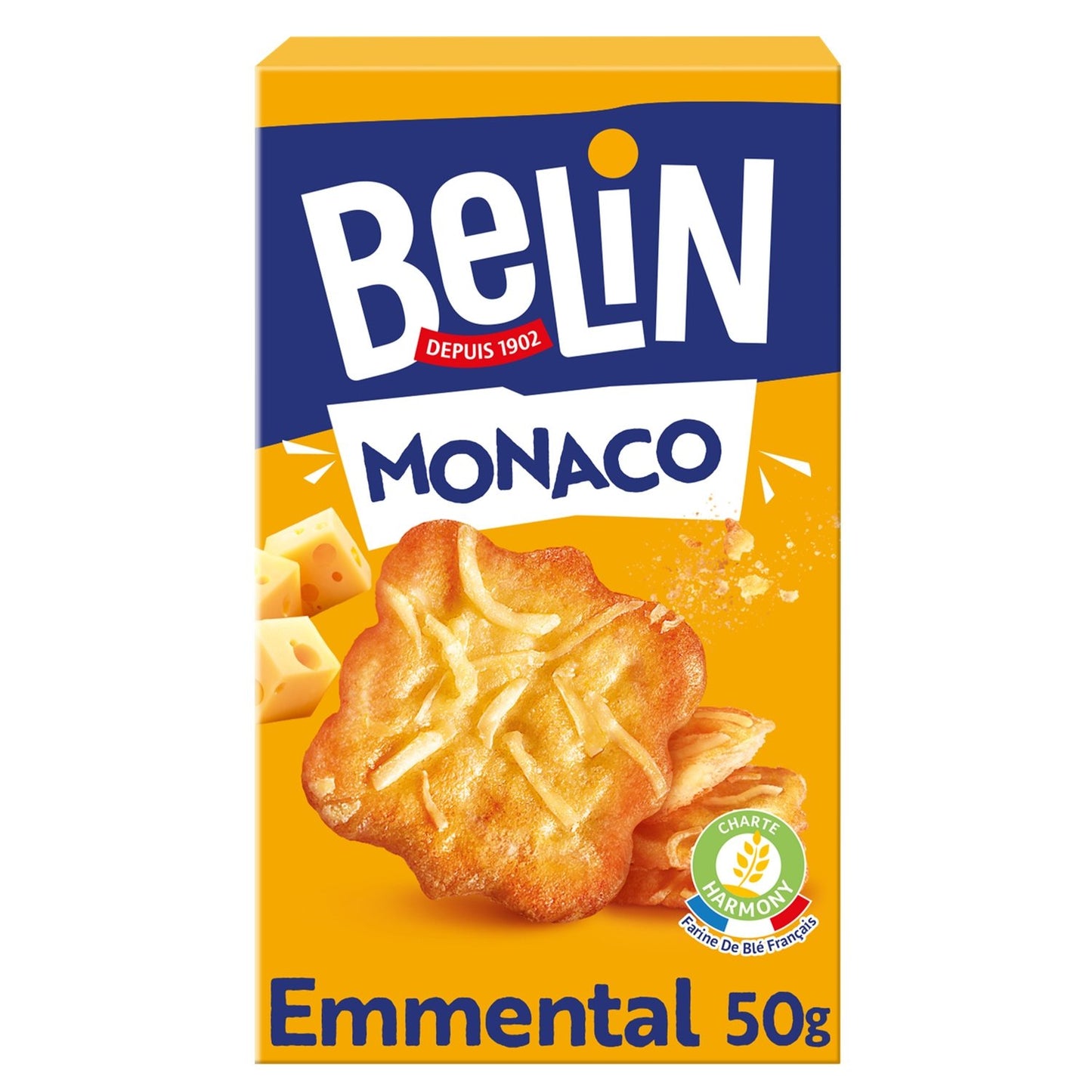 Biscuits Apéritifs Crackers à l'Emmental Monaco BELIN