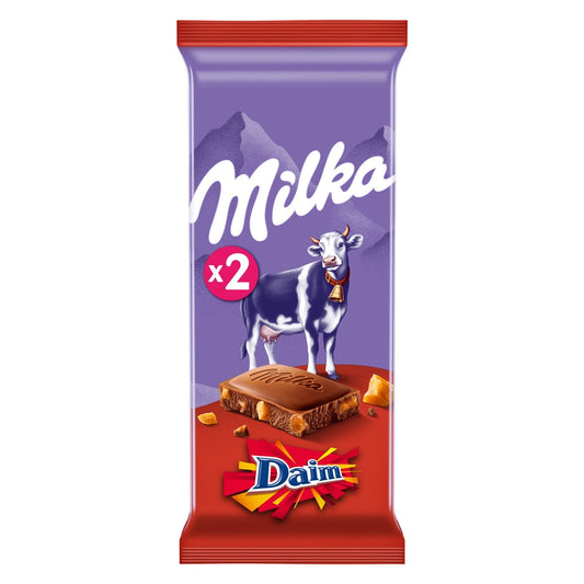 Tablette de Chocolat au Lait et aux Éclats de Daim MILKA