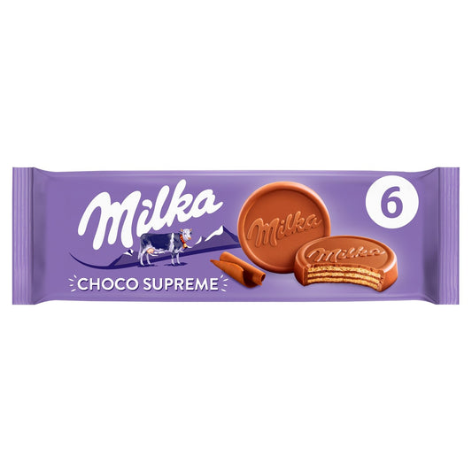 Biscuits Gaufrettes Enrobés au Chocolat au Lait Choco Suprême MILKA Le paquet 180 g