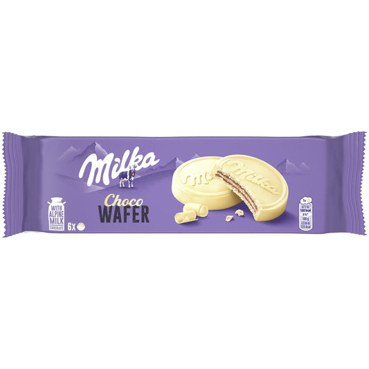 Biscuits Gaufrettes Enrobés au Chocolat Blanc Choco Wafer MILKA Le paquet de 180 g
