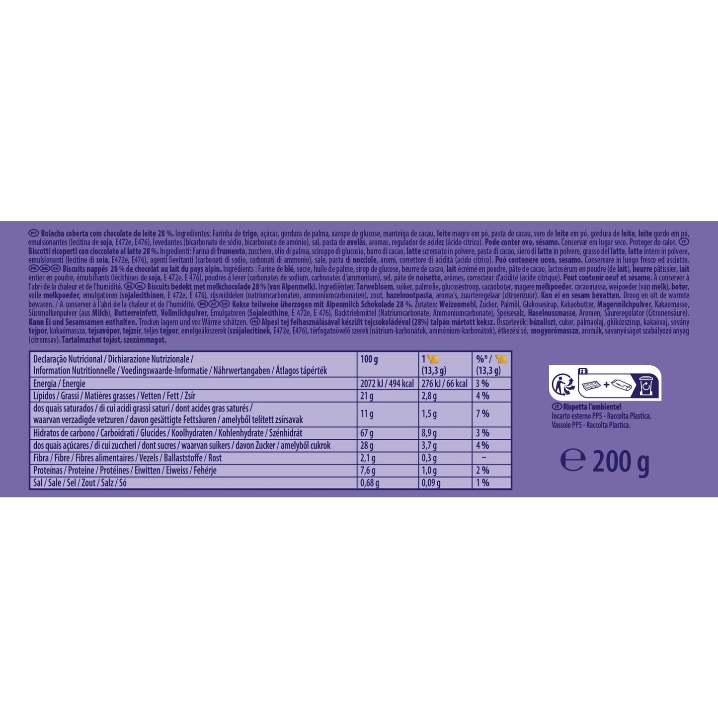 Milk Chocolate Coated Cookies Choco Moo MILKA