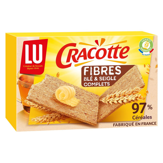 Biscottes Fibres Blé et Seigle Cracotte LU La boîte de 250 g