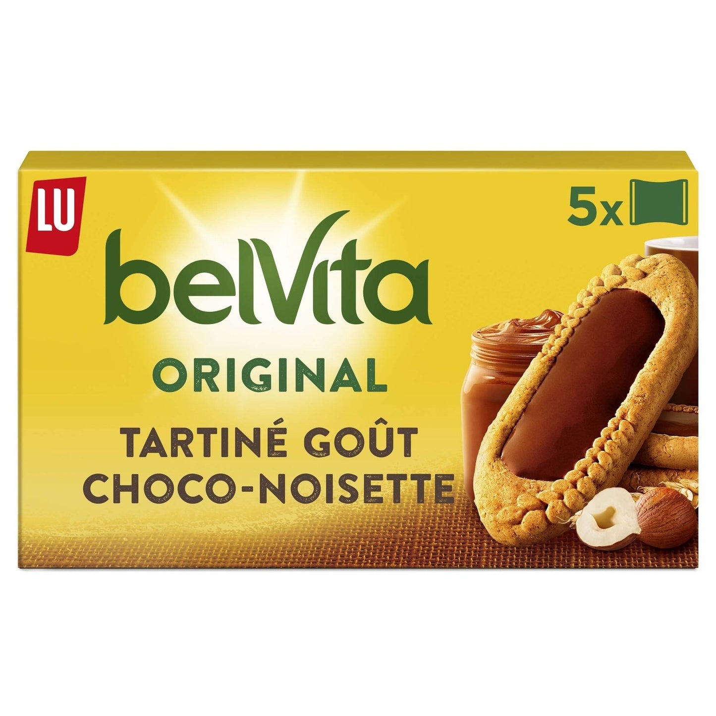 Biscuits Petit Déjeuner Tartiné Goût Choco Noisette Original Belvita LU