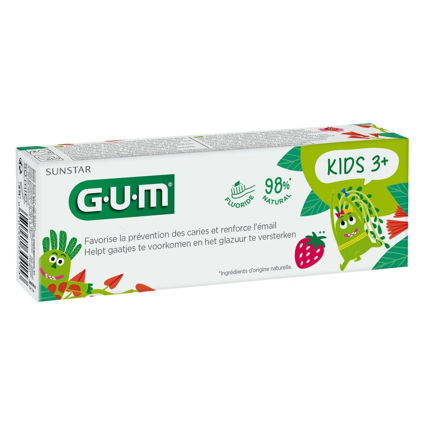 Dentifrice Enfant 3 Ans et Plus Fluor Reminéralisation GUM le tube de 50mL
