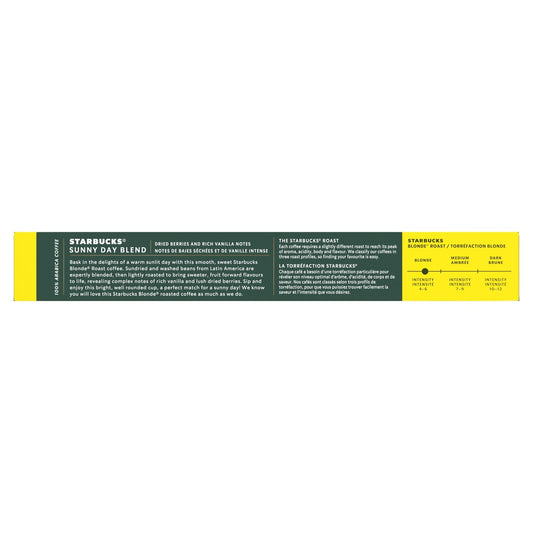 Café Capsules Compatible Nespresso Sunday Day Blend Intensité 5 By Nespresso STARBUCKS