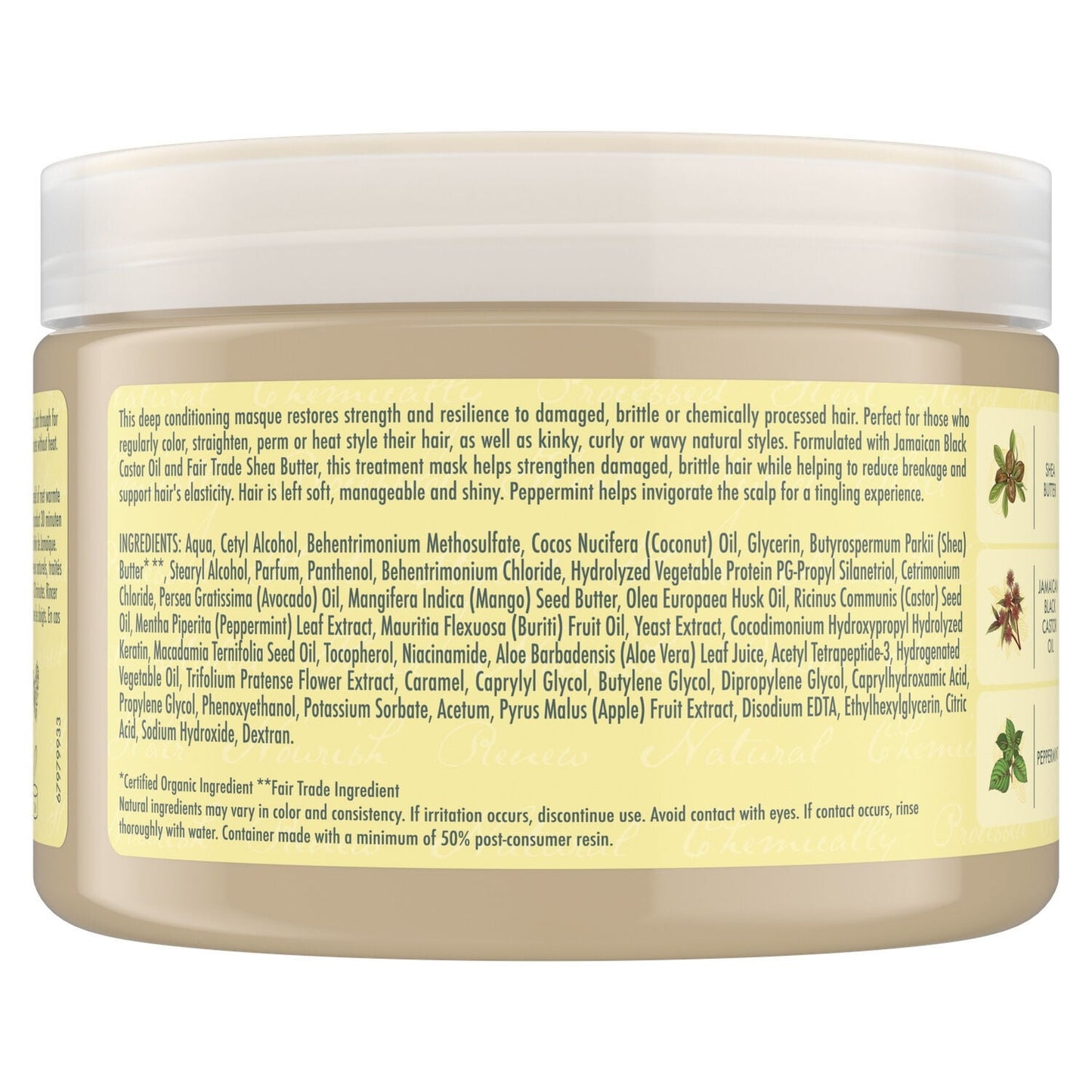 Masque Huile de Ricin Noir de Jamaïque Cheveux Bouclés SHEA MOISTURE 