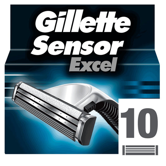 Lames de Rasoir pour Homme Sensor Excel GILLETTE le paquet de 10 lames