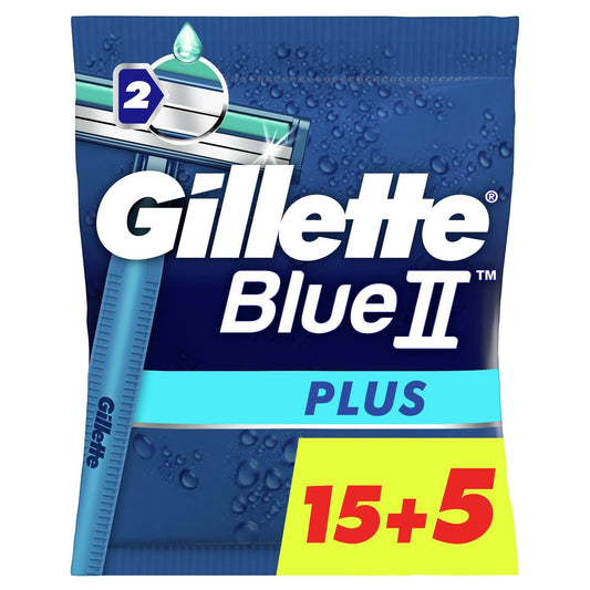 Rasoirs Jetables Blue Ii Plus pour Homme GILLETTE le paquet de 20 rasoirs