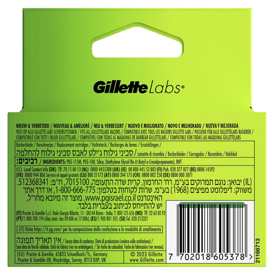Lames de Rasoir Labs Exfoliantes GILLETTE