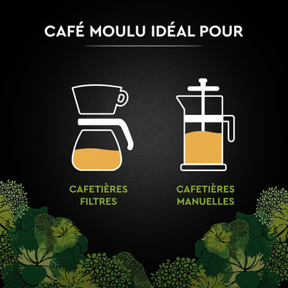 Café Moulu 100% Arabica Intensité 5 Bio CARTE NOIRE 