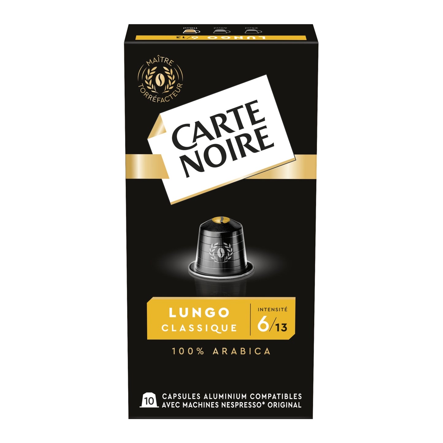 Café Capsules Lungo Classique Intensité 6 Compatible Nespresso CARTE NOIRE 