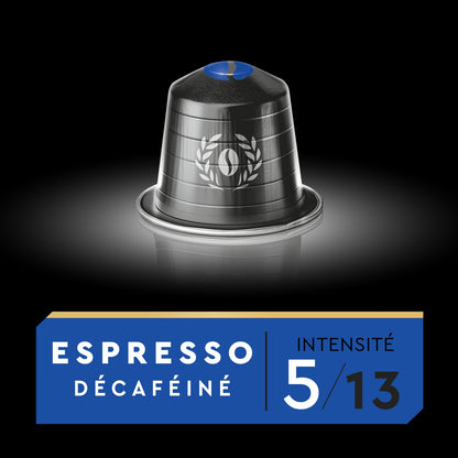 Decaffeinated Coffee Capsules Intensity 5 Compatible with Nespresso BLACK CARD