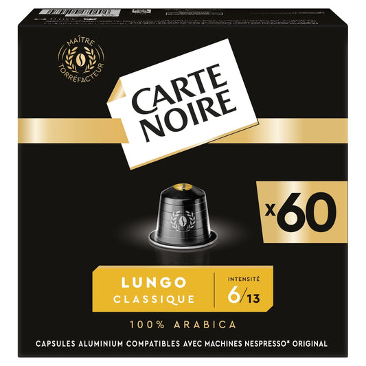Café Capsules Compatibles Nespresso Lungo Classique °6 CARTE NOIRE