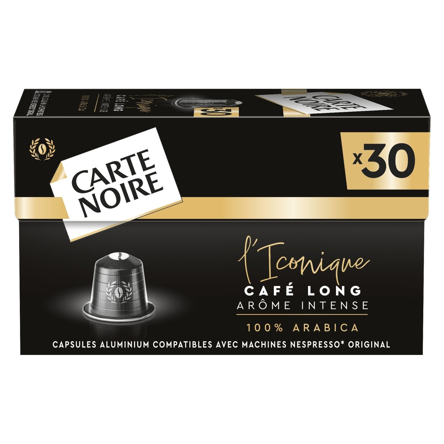 Café Capsules l'Iconique 100% Arabica Compatible Nespresso CARTE NOIRE La Boîte De 30 Capsules