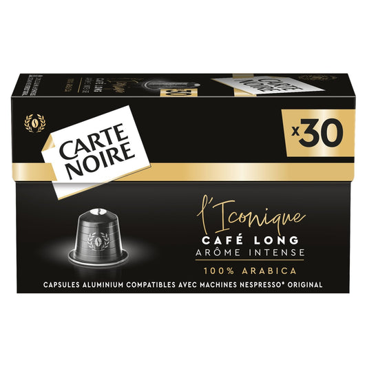 Café Capsules l'Iconique 100% Arabica Compatible Nespresso CARTE NOIRE La Boîte De 30 Capsules