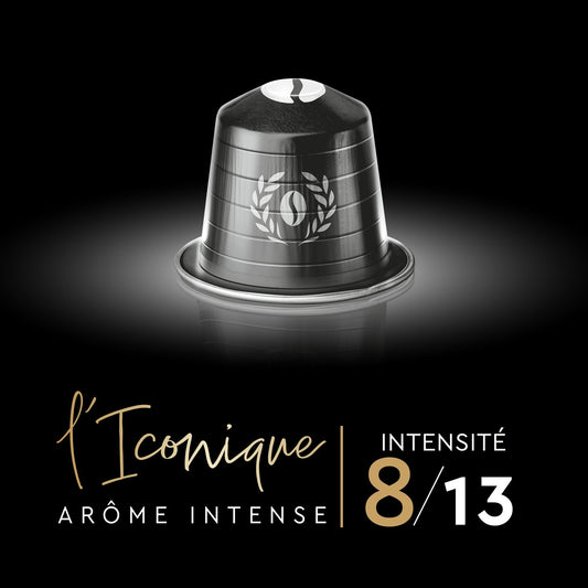 Iconic 100% Arabica Coffee Capsules Compatible with Nespresso BLACK CARD