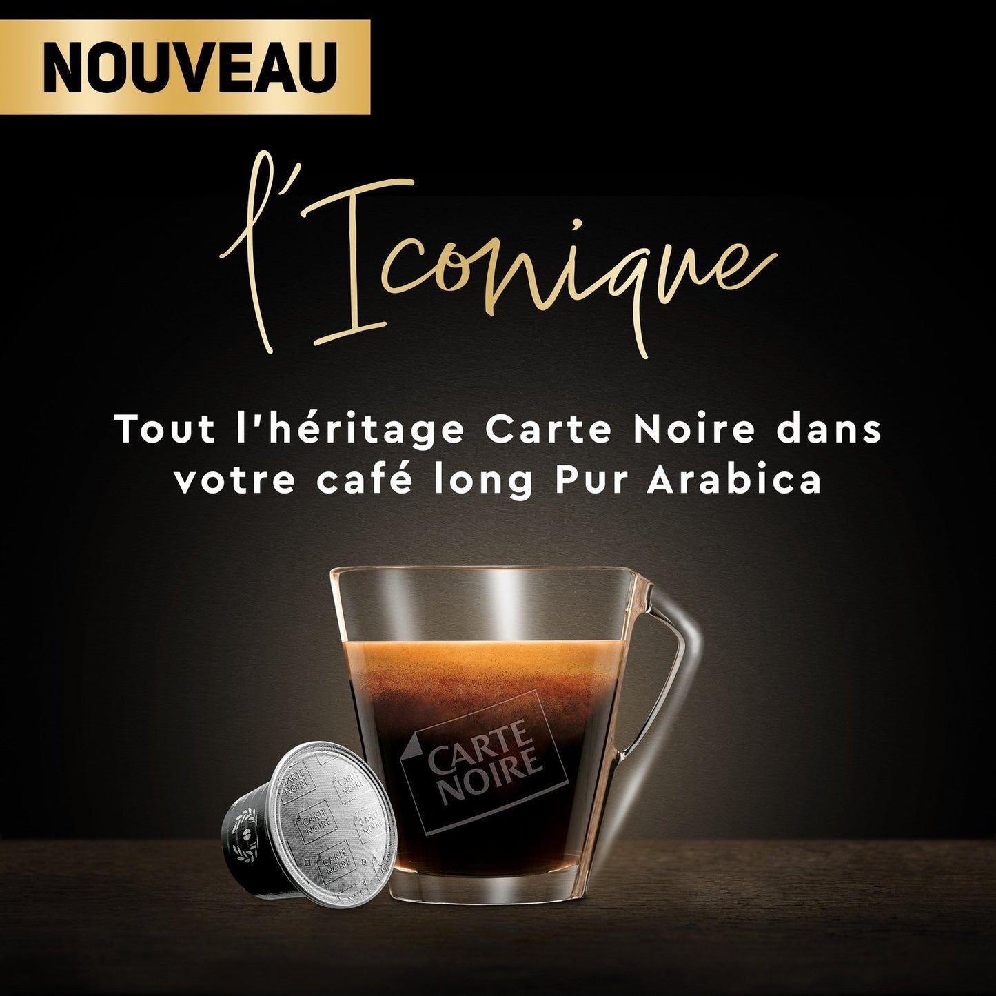 Ikonische 100 % Arabica-Kaffeekapseln, kompatibel mit Nespresso BLACK CARD