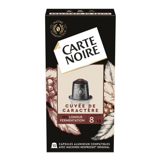 Café Capsules Intensité 8 Cuvée de Caractère Compatible Nespresso CARTE NOIRE La Boîte De 10 Capsules