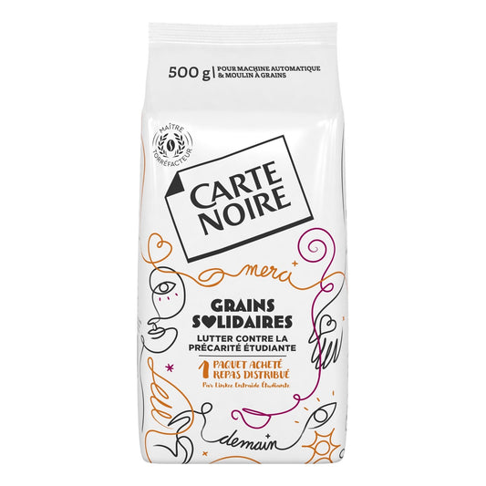Café en Grains Pur Arabica CARTE NOIRE la boite de 500g