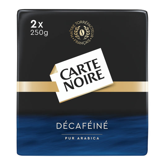 Café Moulu Décaféiné 100% Arabica Intensité 7 CARTE NOIRE les 2 paquets de 250 g