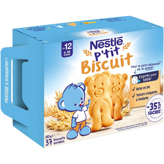 Biscuits pour Bébé Dès 12 Mois P'tit Biscuit NESTLE boite de 180g