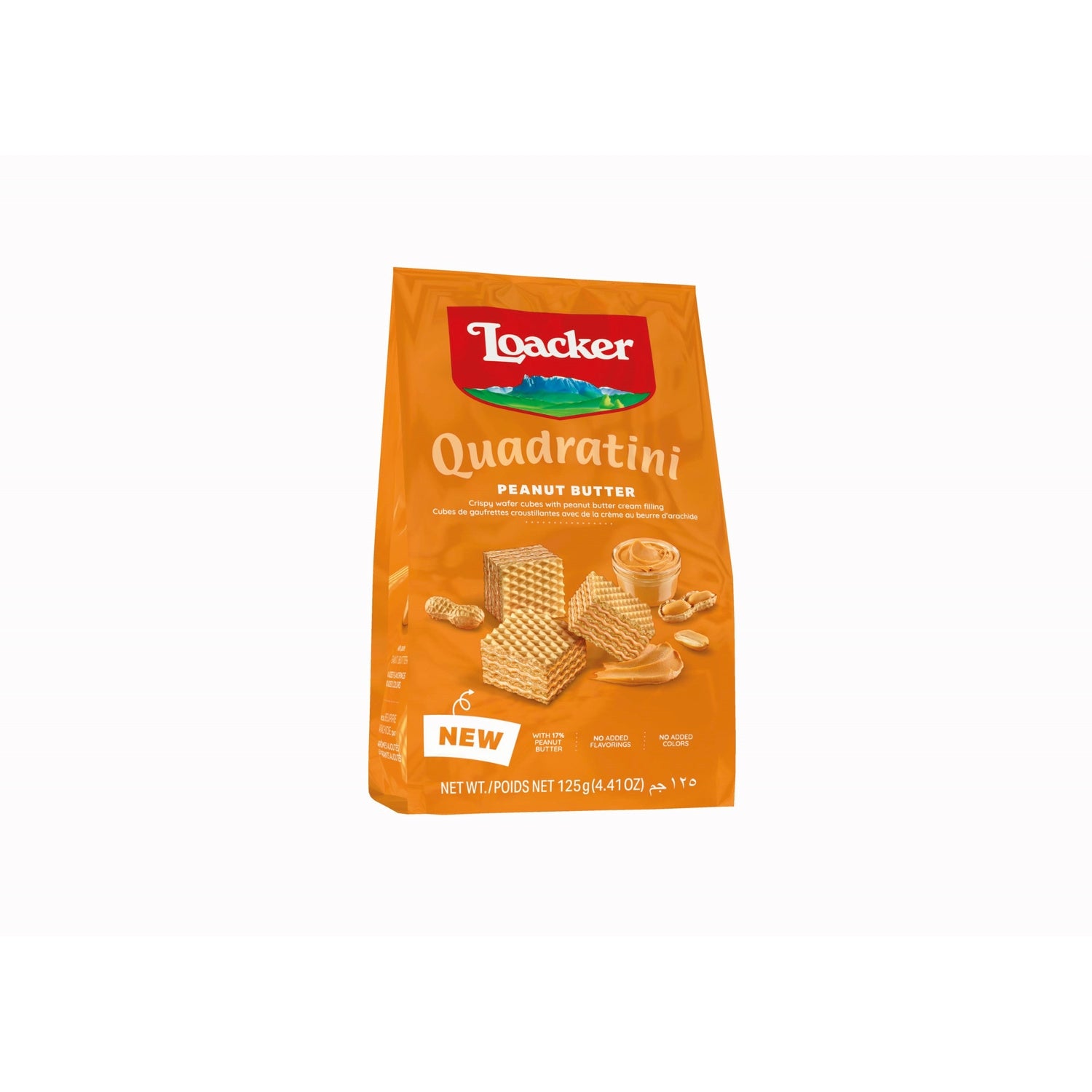 Gaufrettes beurre de cacahuète Quadratini LOACKER 