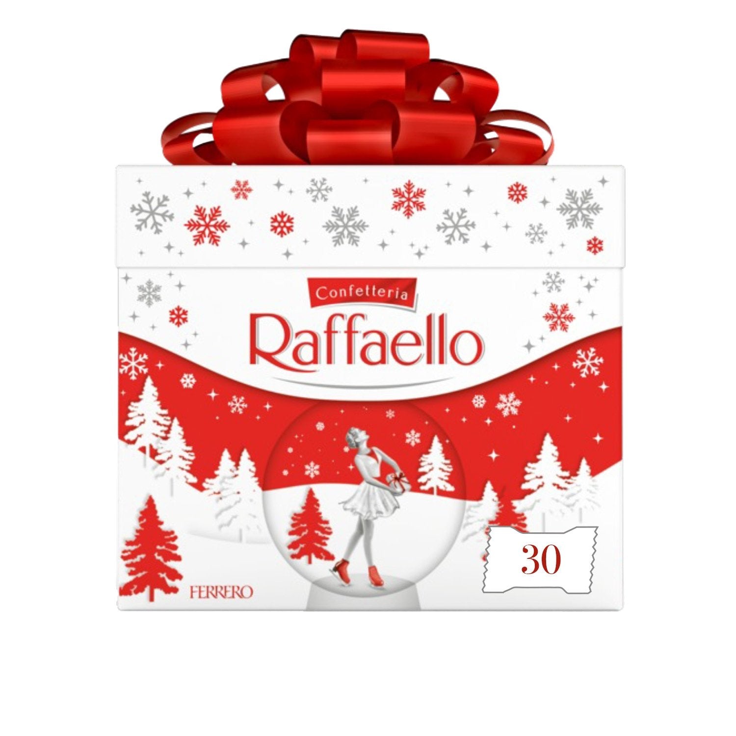 Bouchées Noix de Coco et Amande RAFFAELLO - Gamme de Noël 2025 Cube 30 pièces - 300g