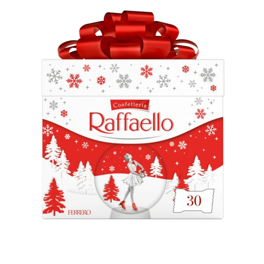 Bouchées Noix de Coco et Amande RAFFAELLO - Gamme de Noël 2025 Cube 30 pièces - 300g