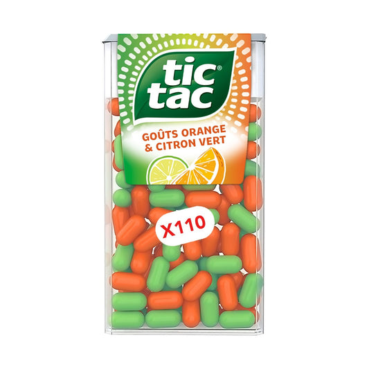 Bonbons Orange & Citron Vert TIC TAC 110 pastilles - 54g