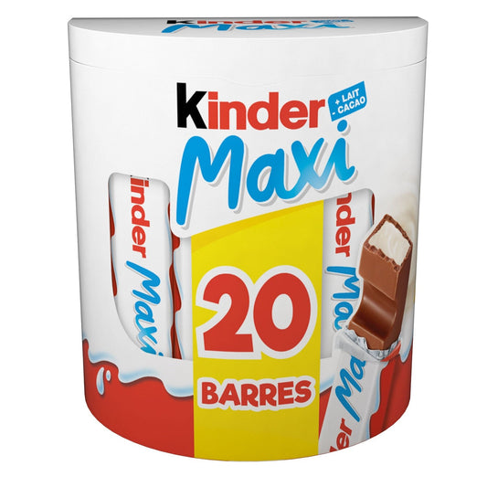 Barres Chocolatées Lait KINDER 20 barres - 420g