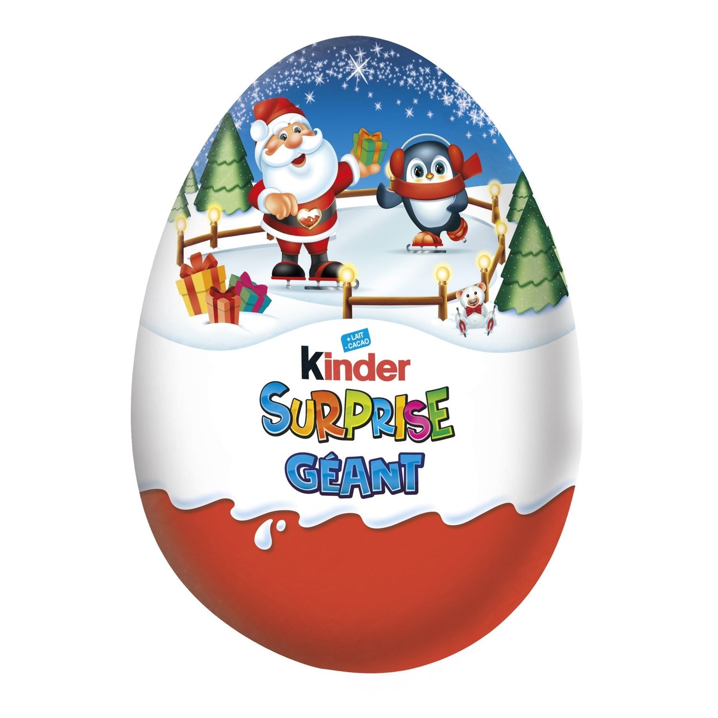 Oeufs au Chocolat Lait Maxi avec Surprise KINDER SURPRISE - Gamme de Noël 2025 l'œuf de 220g