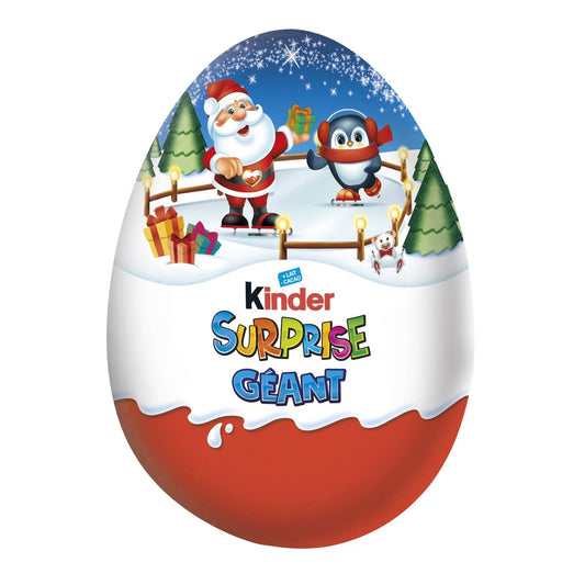 Oeufs au Chocolat Lait Maxi avec Surprise KINDER SURPRISE - Gamme de Noël 2025 l'œuf de 220g