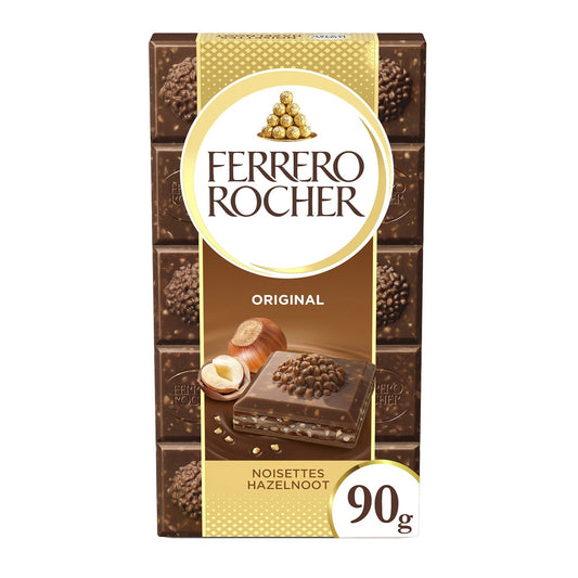 Tablette de Chocolat Lait Noisettes FERRERO ROCHER 90g