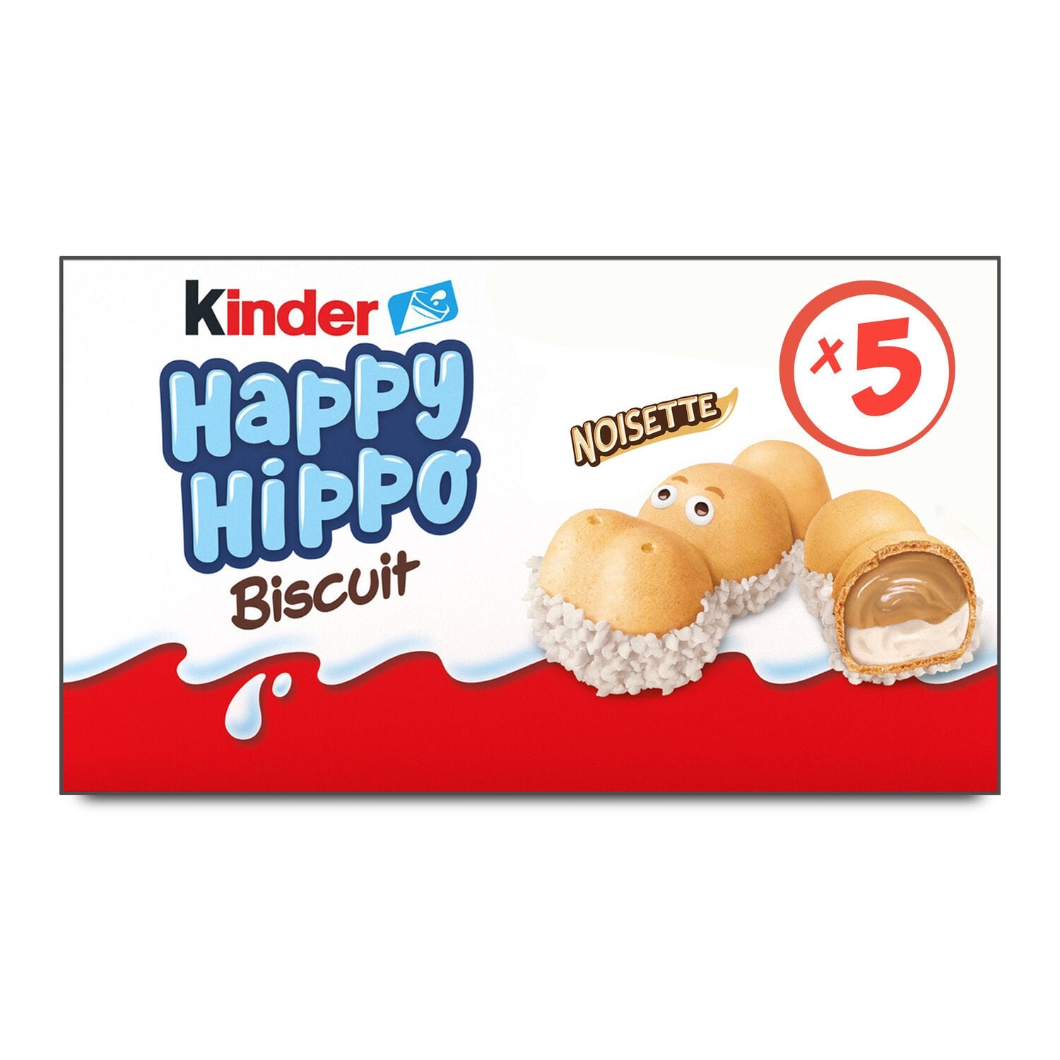 Biscuits Lait et Noisettes KINDER HAPPY HIPPO 