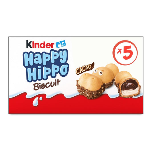 Biscuits Fourrés Cacao KINDER HAPPY HIPPO 5 biscuits - 103,5g