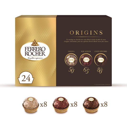 Assortiment Chocolats Noirs Noisettes FERRERO ROCHER ORIGINS