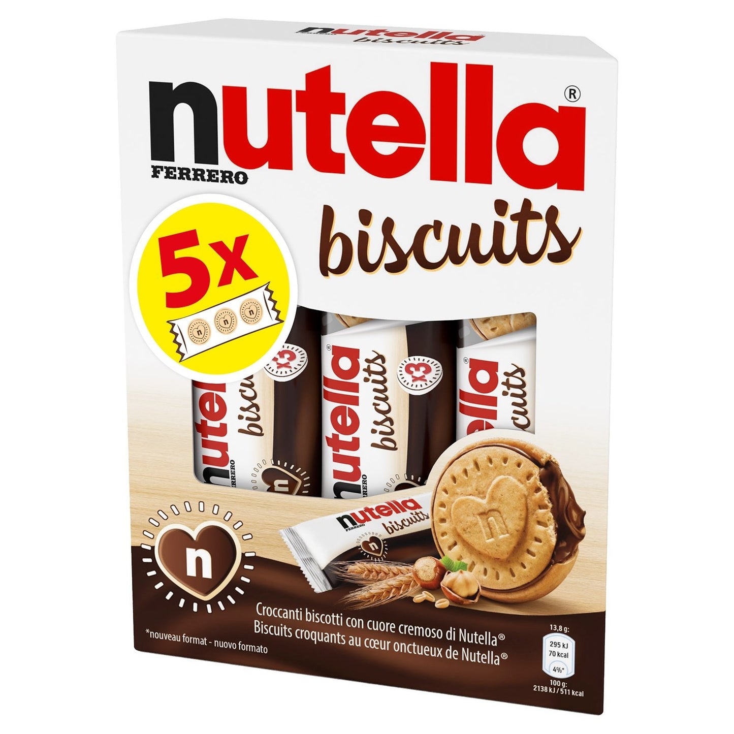 Biscuits Fourrés Noisettes et Cacao NUTELLA x15 - 207g