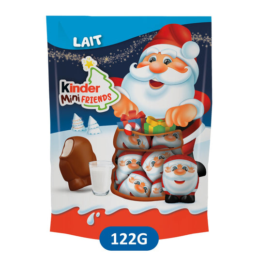 Bouchées de Chocolat Lait KINDER MINI FRIENDS - Gamme de Noël 2025 le sachet de 20 chocolats