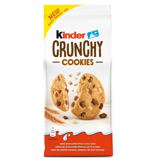 Cookies Crunchy Pépites de Chocolat au Lait et Chocolat Blanc KINDER le paquet de 136g