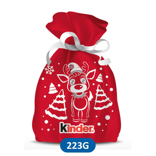 Assortiment de Chocolats Lait, Sac de Noël Mix KINDER MIX - Gamme de Noël 2025 223g