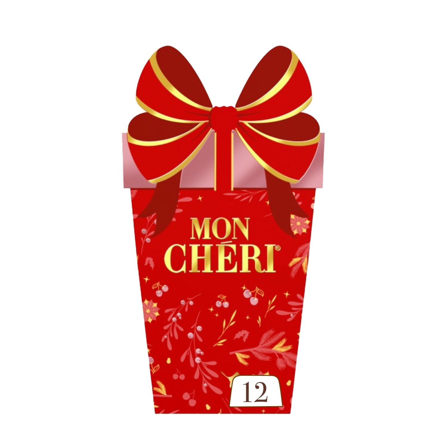 Bouchées de Chocolat Liqueur Cerise MON CHERI - Gamme de Noël 2025 la boîte de 12 pièces
