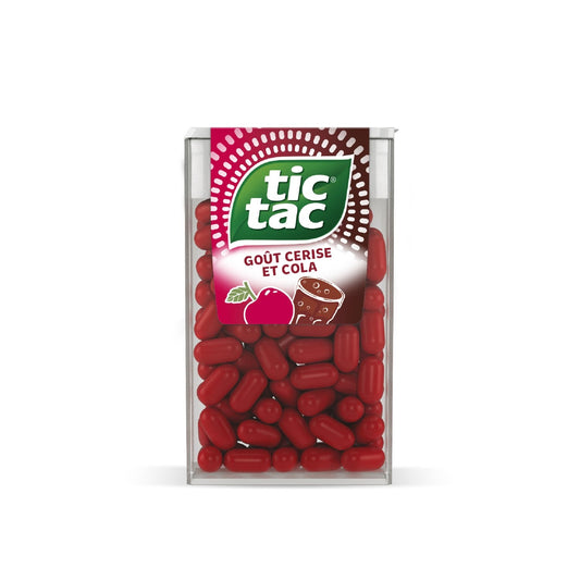 Billes Chocolats Cerise et Cola TIC TAC la boite de 110 pastilles