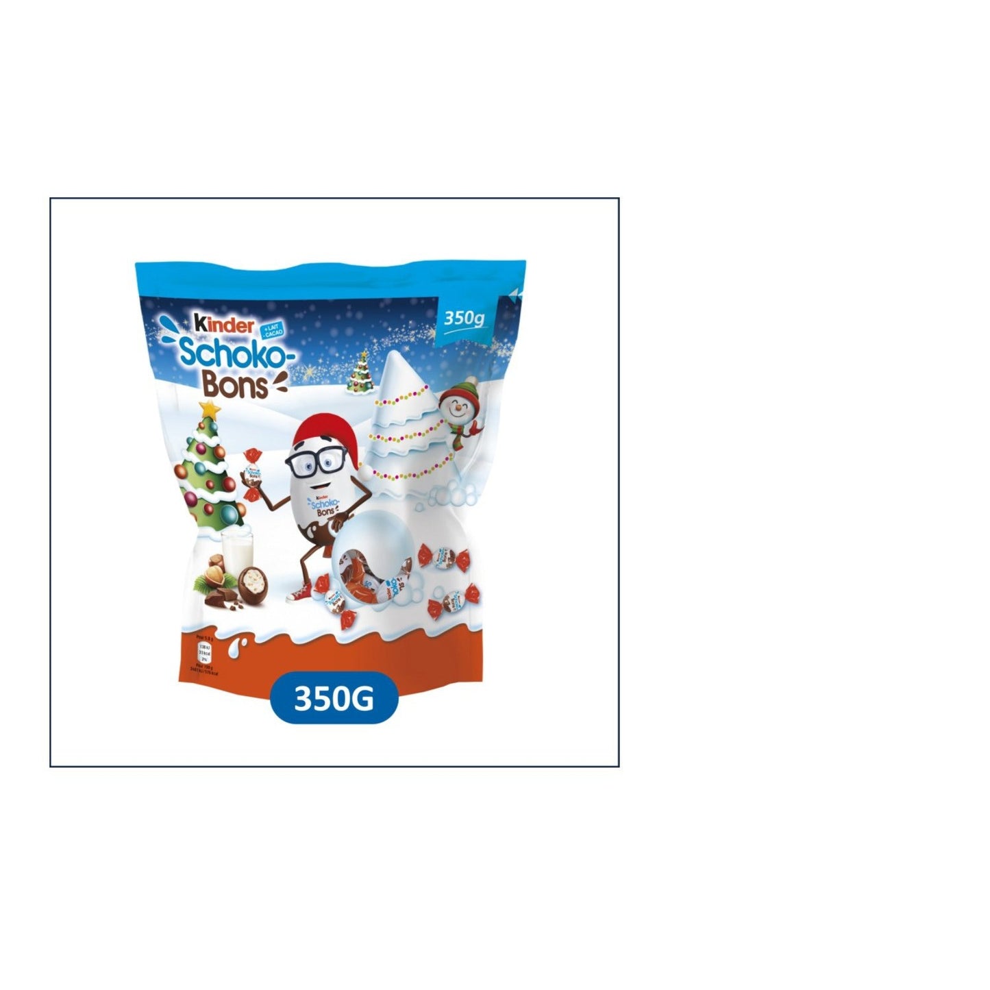 Billes de chocolat Lait KINDER SCHOKO-BONS - Gamme de Noël 2025 le sachet de 350g