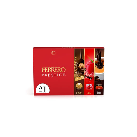 Assortiment de Chocolats Lait, Noisettes, Noir, Liqueur Cerise et Café FERRERO PRESTIGE - Gamme de Noël 2025 la boite de 246g
