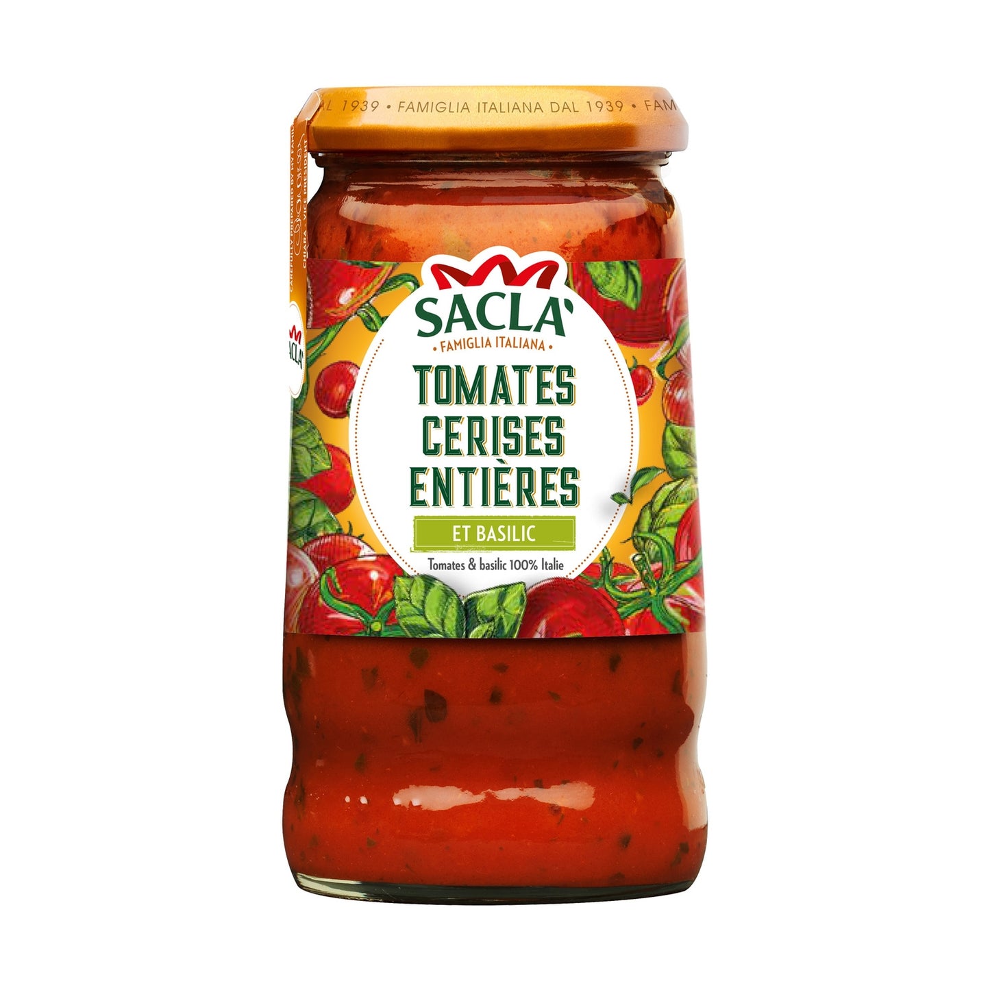 Sauce Tomates Cerises Entières Basilic SACLA