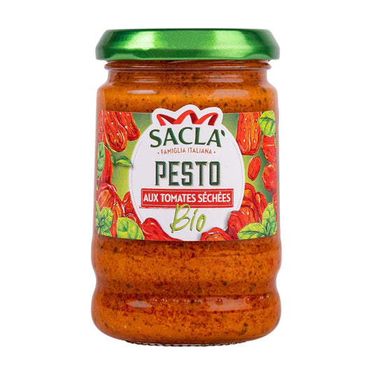 Sauce Pesto aux Tomates Séchées Bio SACLA le pot de 190g
