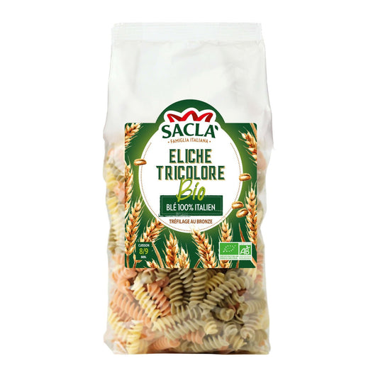 Pate Eliche Tricolore Bio SACLA le paquet de 500g