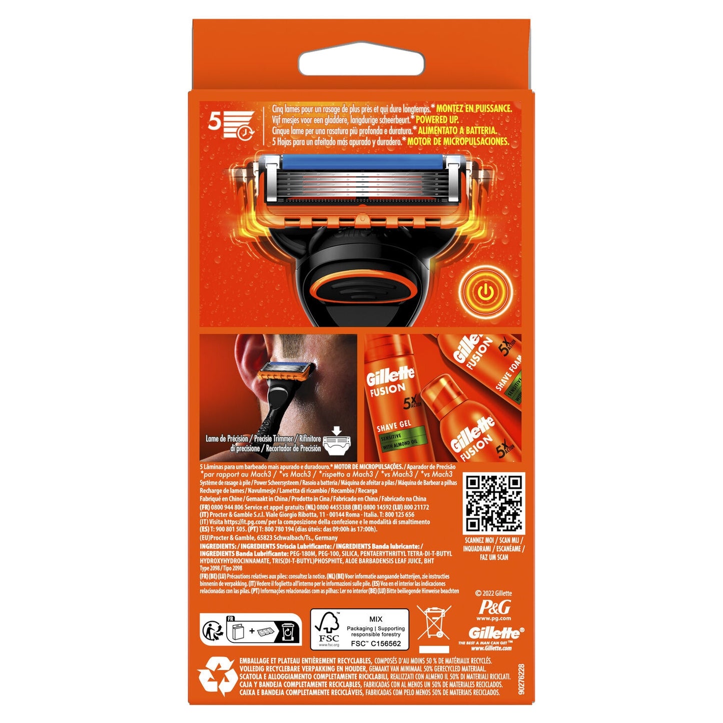 Gillette Fusion5 Power 3 Blade Men's Razor