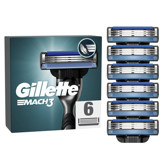 Lames de Rasoir pour Homme Mach 3 GILLETTE le paquet de 6 lames